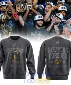 New York Knick 2026 NBA Champions “New York Forever” Grey Sweatshirt New York Knick 2026 NBA Champions “New York Forever” Grey Sweatshirt