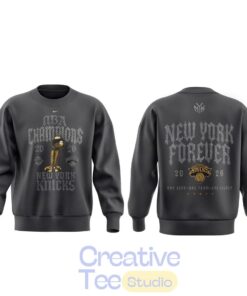 New York Knick 2026 NBA Champions “New York Forever” Grey Sweatshirt