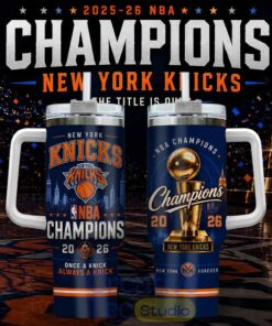 New York Knicks 2026 NBA Champions Tumbler 40oz with Handle New York Knicks 2026 NBA Champions Tumbler 40oz with Handle