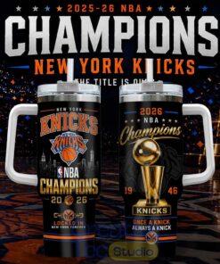 New York Knicks 2026 NBA Champions Tumbler 40oz with Handle