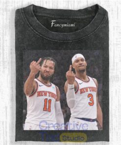 New York Knick 2026 NBA Finals Jalen Brunson x Hart Middle Finger T-Shirt