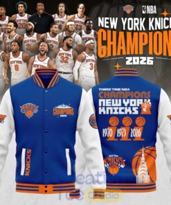 New York Knicks 3 Time NBA Champions Bomber Jacket New York Knicks 3 Time NBA Champions Bomber Jacket