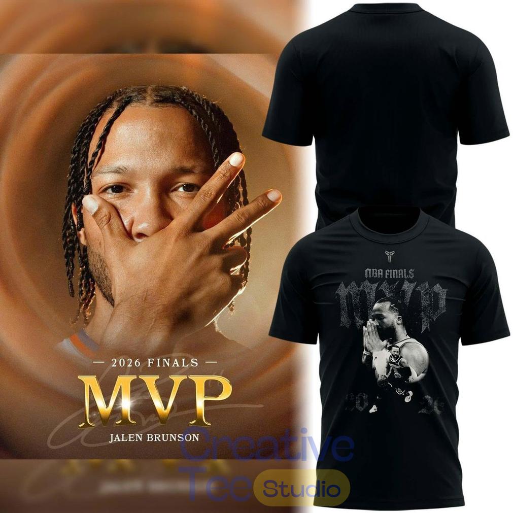 New York Knicks Jalen Brunson 2026 NBA Finals MVP T-Shirt New York Knicks Jalen Brunson 2026 NBA Finals MVP T-Shirt