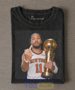 New York Knicks Jalen Brunson 2026 NBA Finals Middle Finger T-Shirt