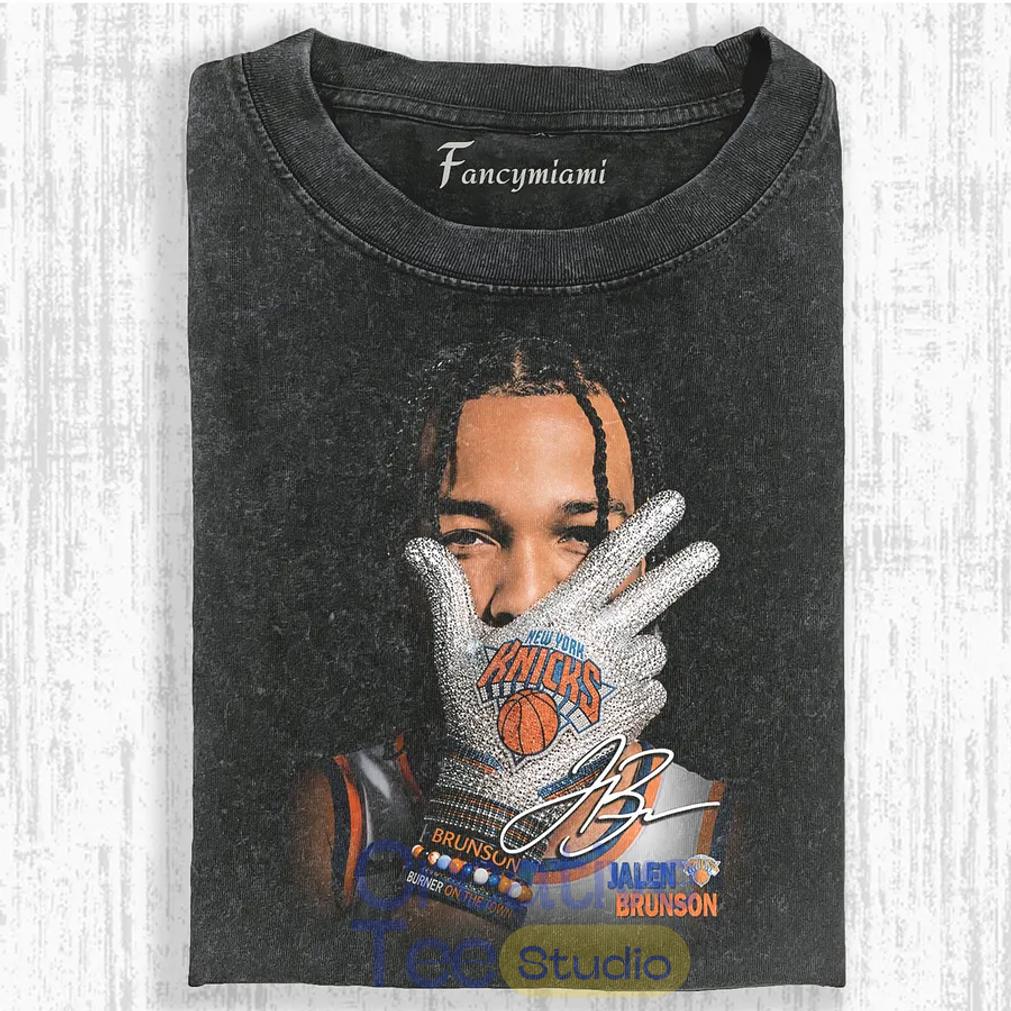 New York Knicks Jalen Brunson 2026 NBA Finals Signature T-Shirt New York Knicks Jalen Brunson 2026 NBA Finals Signature T-Shirt