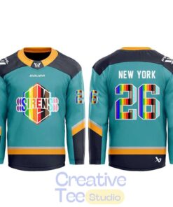 New York Sirens Pride Month 2026 Custom Hockey Jersey