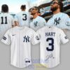 New York Yankees Knicks Hart 3 Baseball Jersey