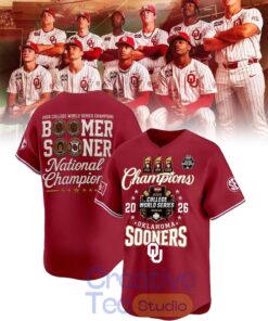 Oklahoma Sooners 2026 National Champions Special Red Baseball Jersey
