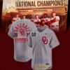 Oklahoma Sooners 2026 National Champions White-Gray Baseball Jersey