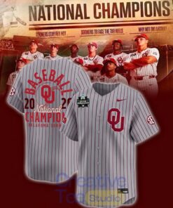 Oklahoma Sooners 2026 National Champions White-Gray Baseball Jersey