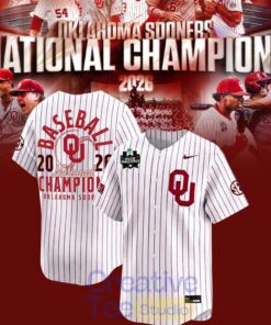 Oklahoma Sooners 2026 National Champions White-Gray Baseball Jersey