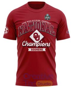Oklahoma Sooners Red 3X College World Series Champions T-Shirt