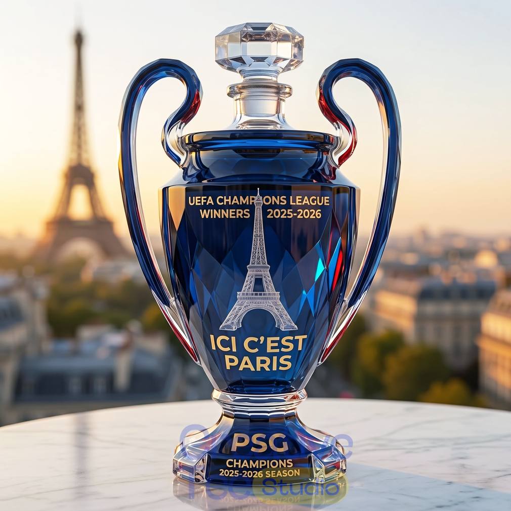 PSG 2025-2026 UCL Champion Commemorative Whiskey Bottle PSG 2025-2026 UCL Champion Commemorative Whiskey Bottle