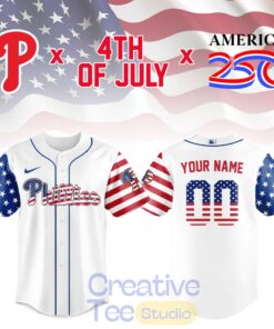 Philadelphia Phillies America250 4th of July Custom Jersey