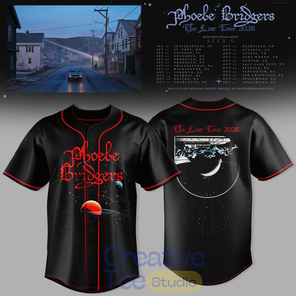 Phoebe Bridgers x The Lost Tour 2026 Black Jersey Phoebe Bridgers x The Lost Tour 2026 Black Jersey