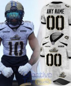 Quad City Steamwheelers 2026 White Out Military Night Custom Football Jersey