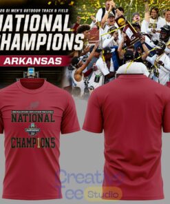 Razorbacks 2026 D1 Men’s Outdoor Track & Field National Champions 2D T-Shirt