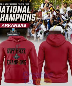 Razorbacks 2026 D1 Mens Outdoor TrackField National Champions Hoodie