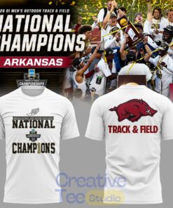 Razorbacks 2026 D1 Mens Outdoor TrackField National Champions T-Shirt