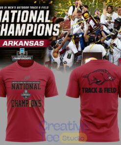 Razorbacks 2026 D1 Mens Outdoor TrackField National Champions T-Shirt