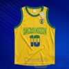 Ronaldinho 10 Brazil Yellow Basketball Jersey 2 jHAlq.jpg