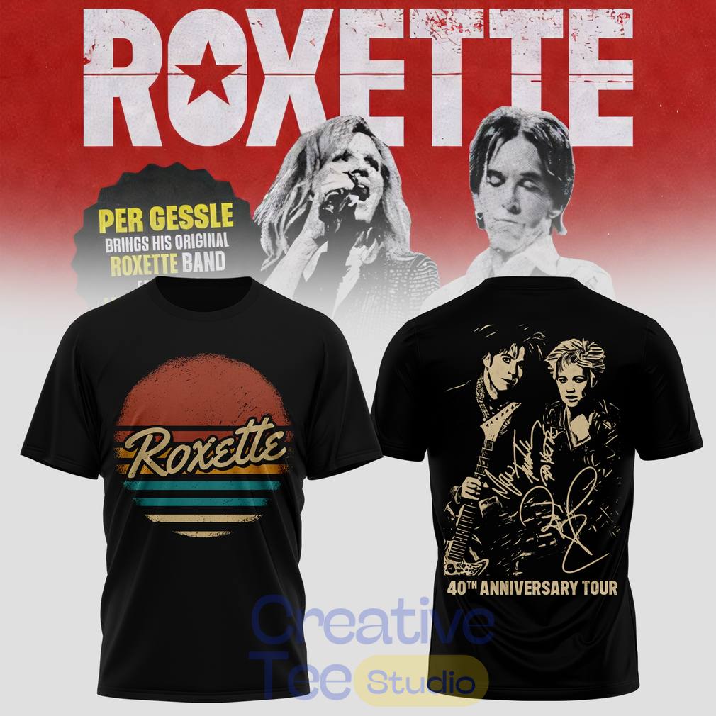 Roxette 40th Anniversary Tour 2026 T-Shirt Roxette 40th Anniversary Tour 2026 T-Shirt