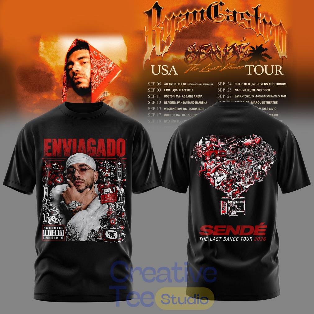 Ryan Castro Sendé World Tour 2026 Black T-Shirt Ryan Castro Sendé World Tour 2026 Black T-Shirt
