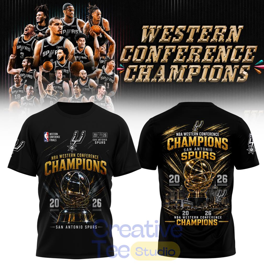 San Antonio Spurs Western Conference Champions 2026 Tee Hoodie San Antonio Spurs Western Conference Champions 2026 Tee Hoodie