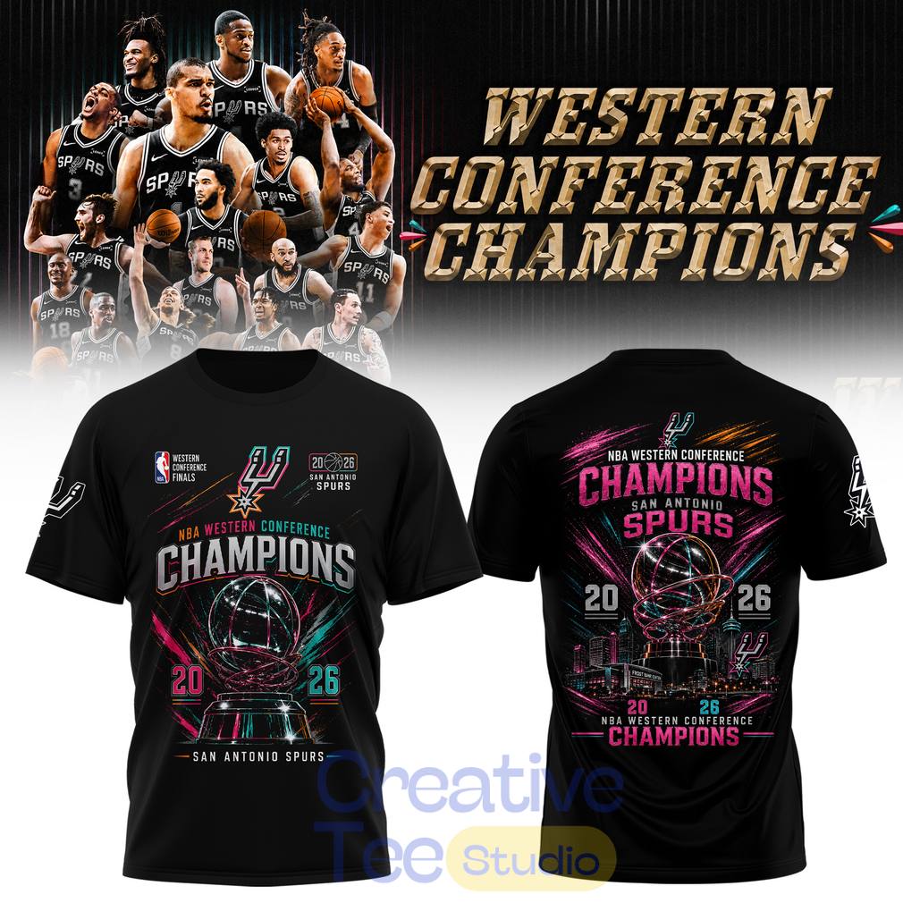 San Antonio Spurs Western Conference Champions 2026 Tee Hoodie San Antonio Spurs Western Conference Champions 2026 Tee Hoodie