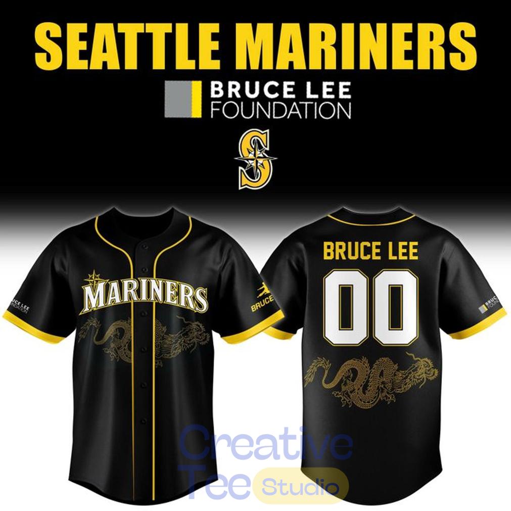 Seattle Mariners 2026 Bruce Lee Night Custom Jersey Seattle Mariners 2026 Bruce Lee Night Custom Jersey