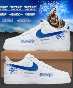 Sfera Ebbasta “$€LEBRAT10N” Summer Tour 2026 Custom White AF1 Shoes