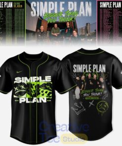 Simple Plan Bigger Than You Think Tour Baseball Jersey