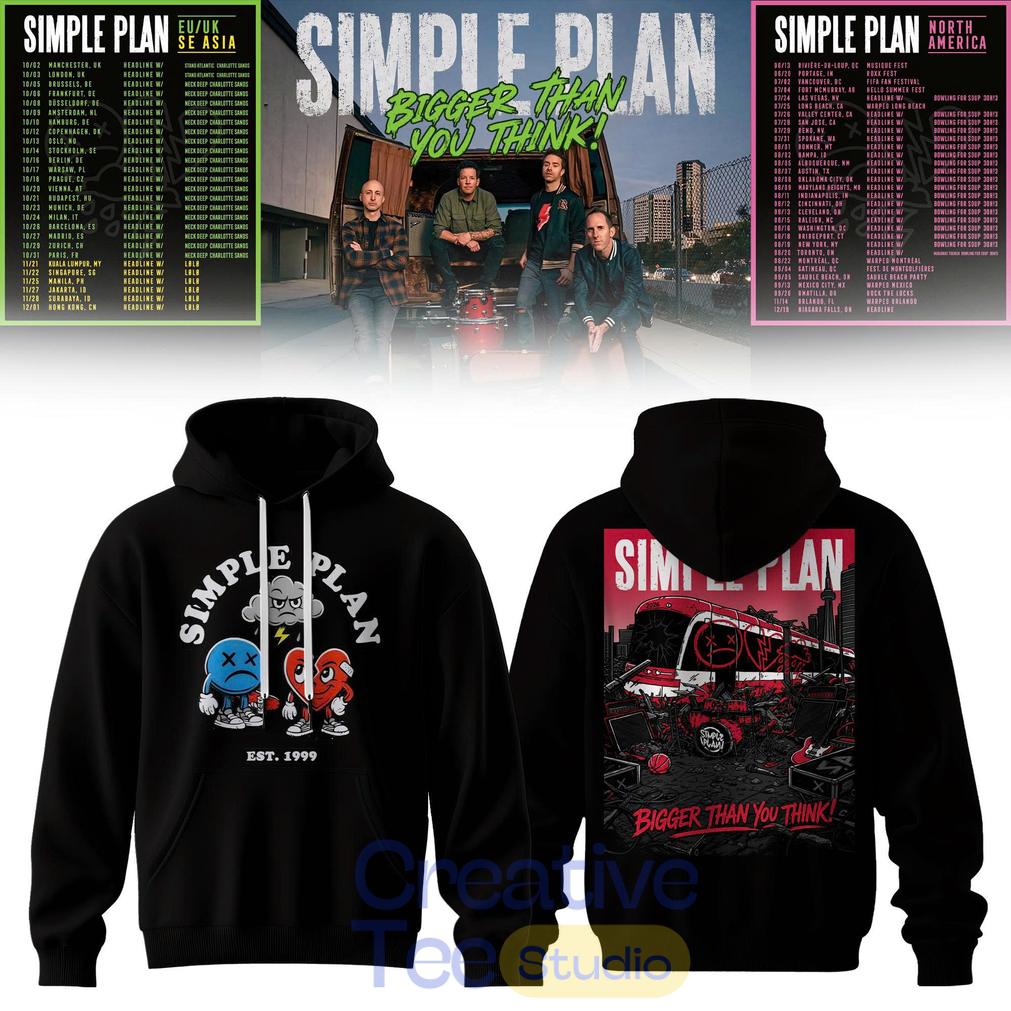 Simple Plan Bigger Than You Think Tour Limited Hoodie Simple Plan Bigger Than You Think Tour Limited Hoodie