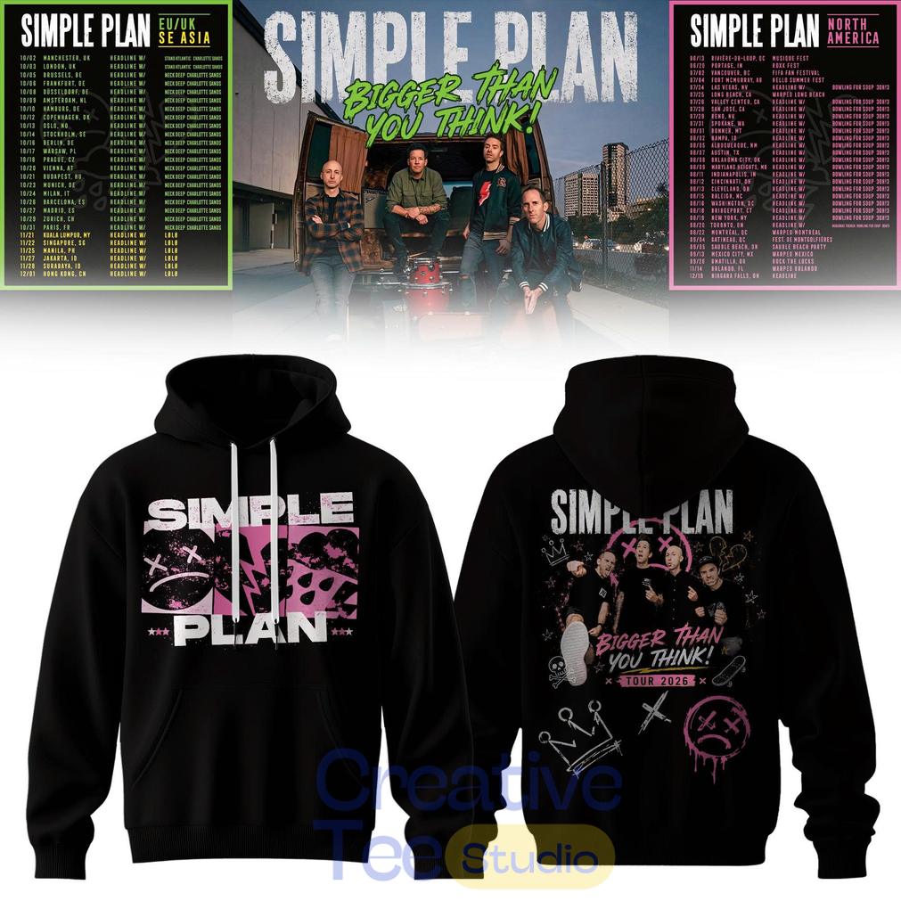 Simple Plan Bigger Than You Think Tour Limited Hoodie Simple Plan Bigger Than You Think Tour Limited Hoodie