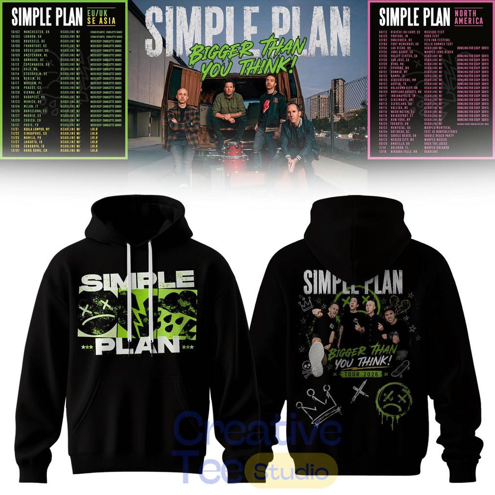 Simple Plan Bigger Than You Think Tour Limited Hoodie Simple Plan Bigger Than You Think Tour Limited Hoodie