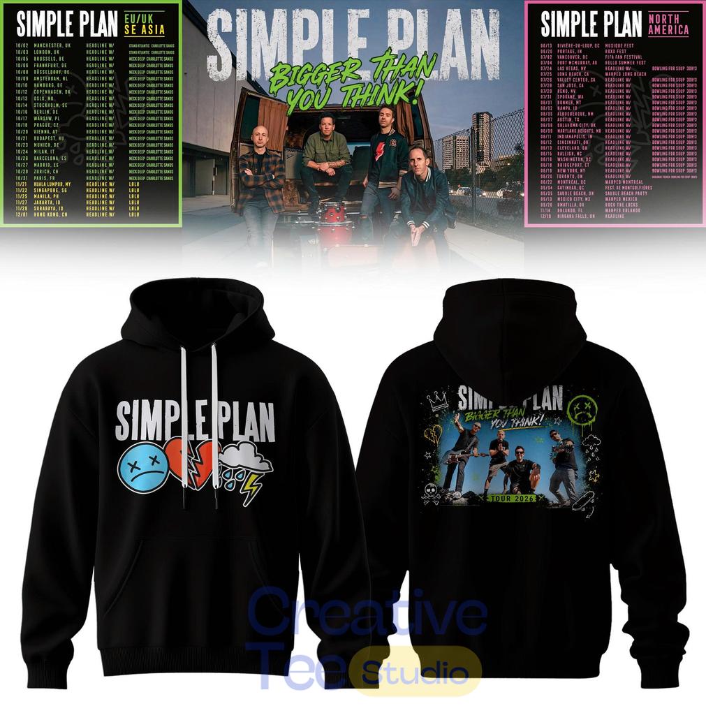 Simple Plan Bigger Than You Think Tour Limited Hoodie Simple Plan Bigger Than You Think Tour Limited Hoodie