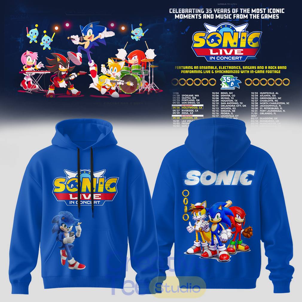 Sonic Live in Concert 2026 Hoodie Sonic Live in Concert 2026 Hoodie