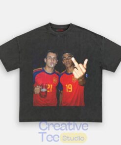 Spain Drunk Football Fans Graphic T-Shirt