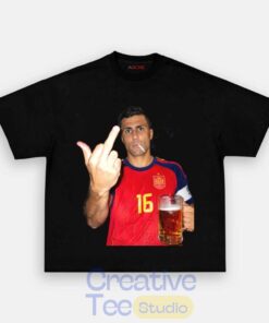 Spain Football Drunk Smoke Repeat Tee
