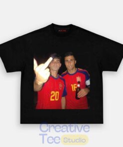 Spain Football Rodri x Pedri Drunk Middle Finger T-Shirt