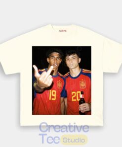 Spain Football Yamal x Pedri Middle Finger T-Shirt
