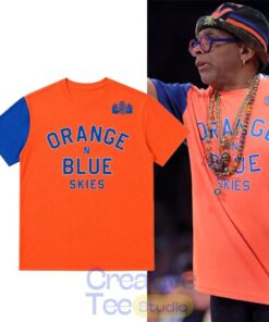 Spike Lee Orange And Blue Skies Knicks Game 4 T-Shirt