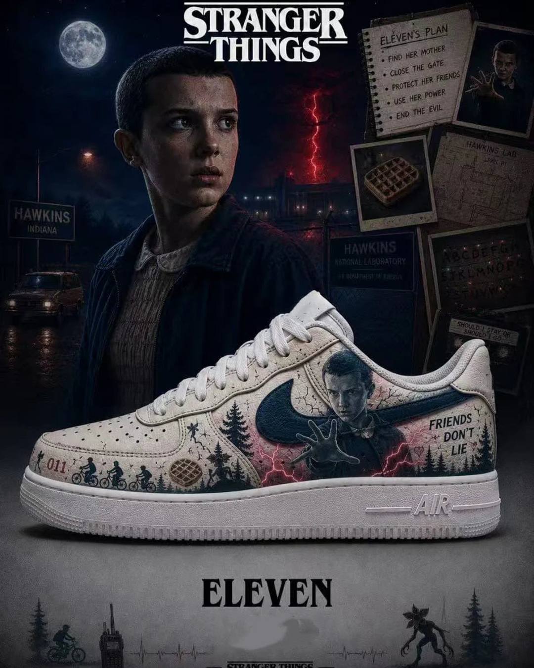 Stranger Things Eleven Special AF1 Shoes Stranger Things Eleven Special AF1 Shoes
