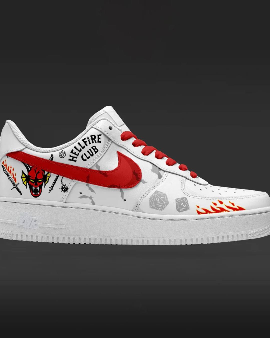 Stranger Things Hellfire Club Special AF1 Shoes Stranger Things Hellfire Club Special AF1 Shoes