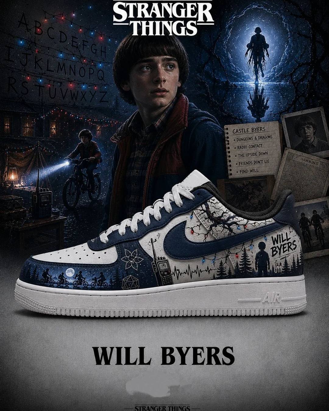 Stranger Things Will Byers Special AF1 Shoes Stranger Things Will Byers Special AF1 Shoes