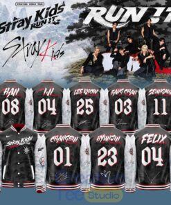 Stray Kids – Run It World Tour 2026 Baseball Jacket