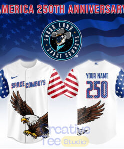 Sugar Land Space Cowboys x 250America Anniversary Custom Baseball Jersey