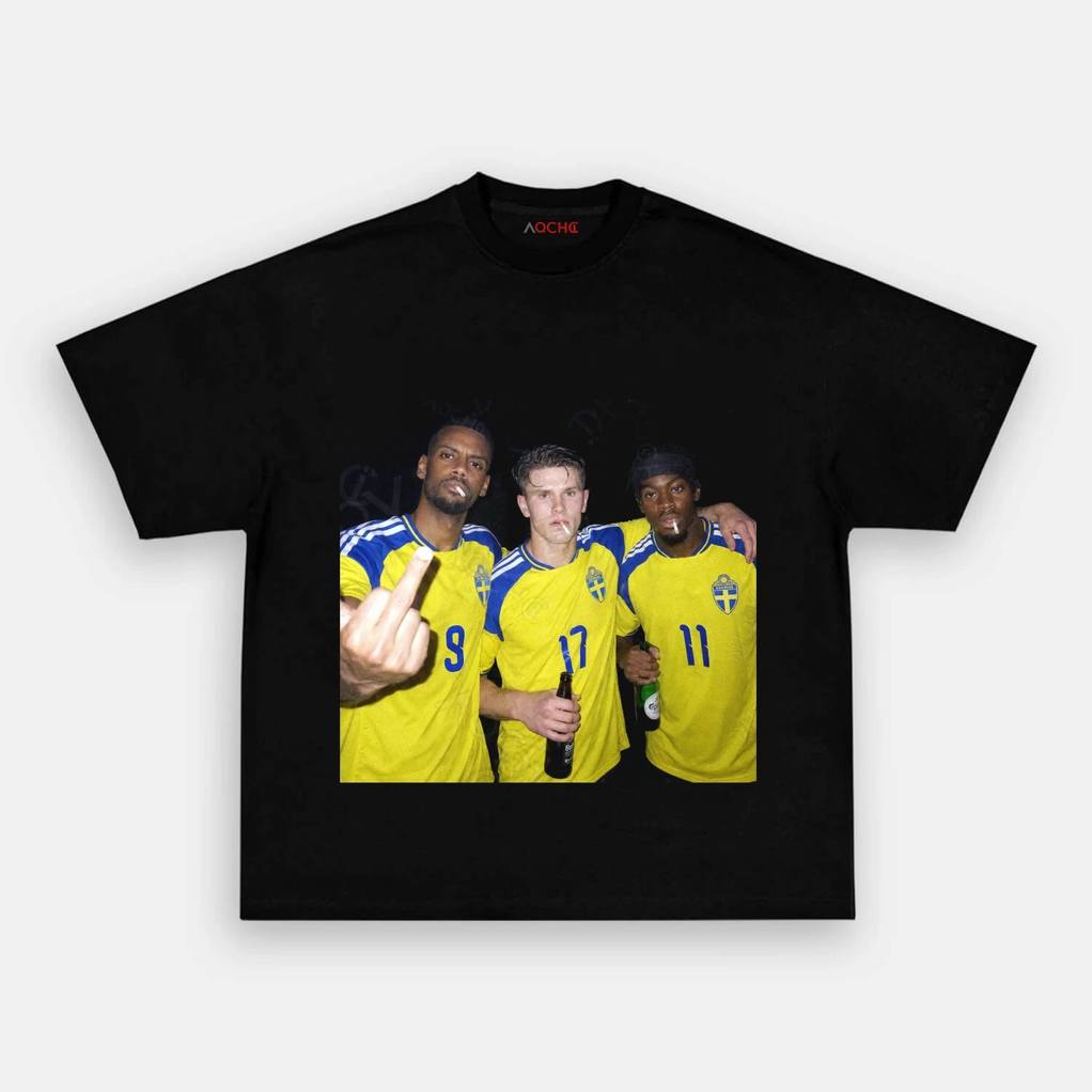 Sweden National Team Gykeres Elanga Isak Drunk Tee Sweden National Team Gykeres Elanga Isak Drunk Tee
