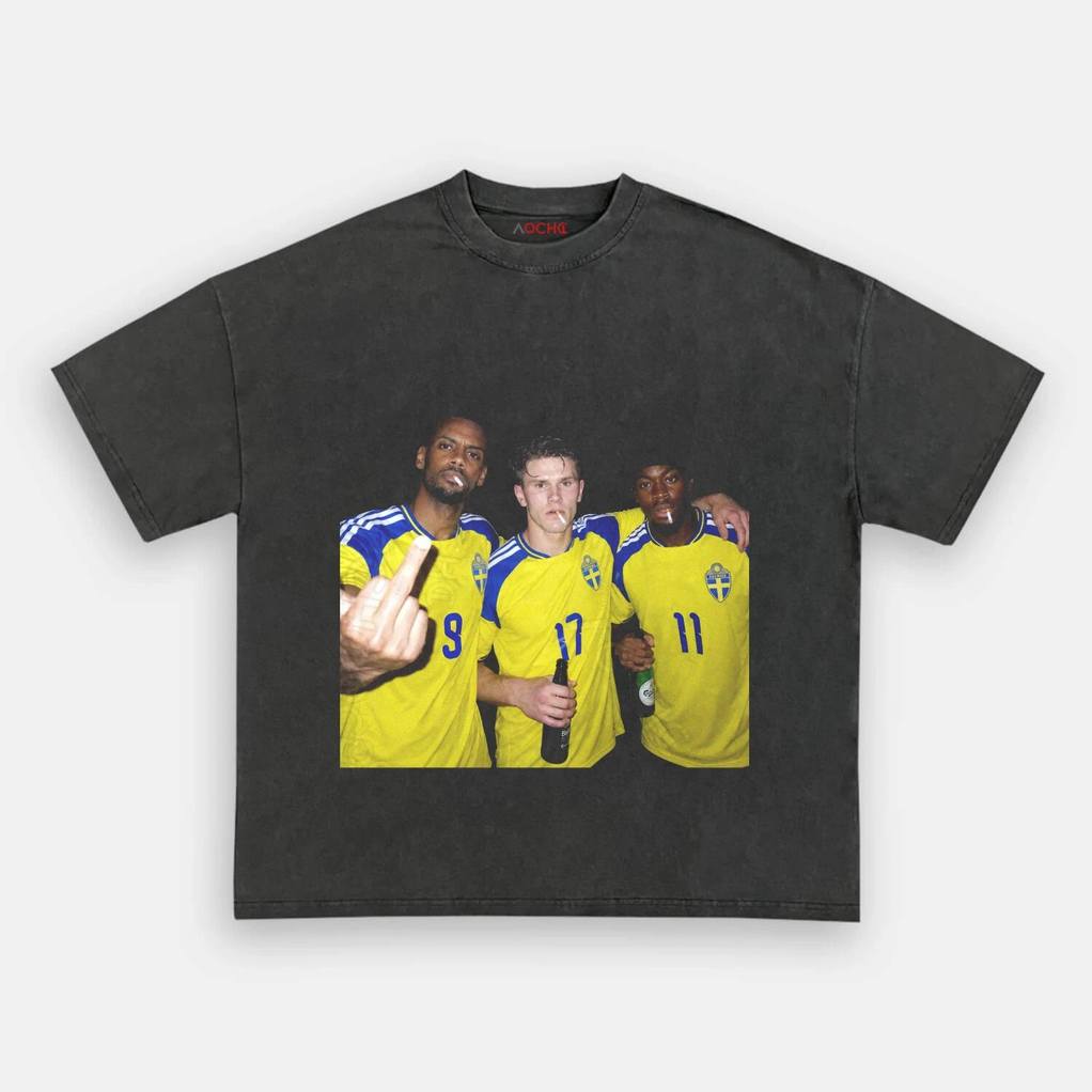 Sweden National Team Gykeres Elanga Isak Drunk Tee Sweden National Team Gykeres Elanga Isak Drunk Tee