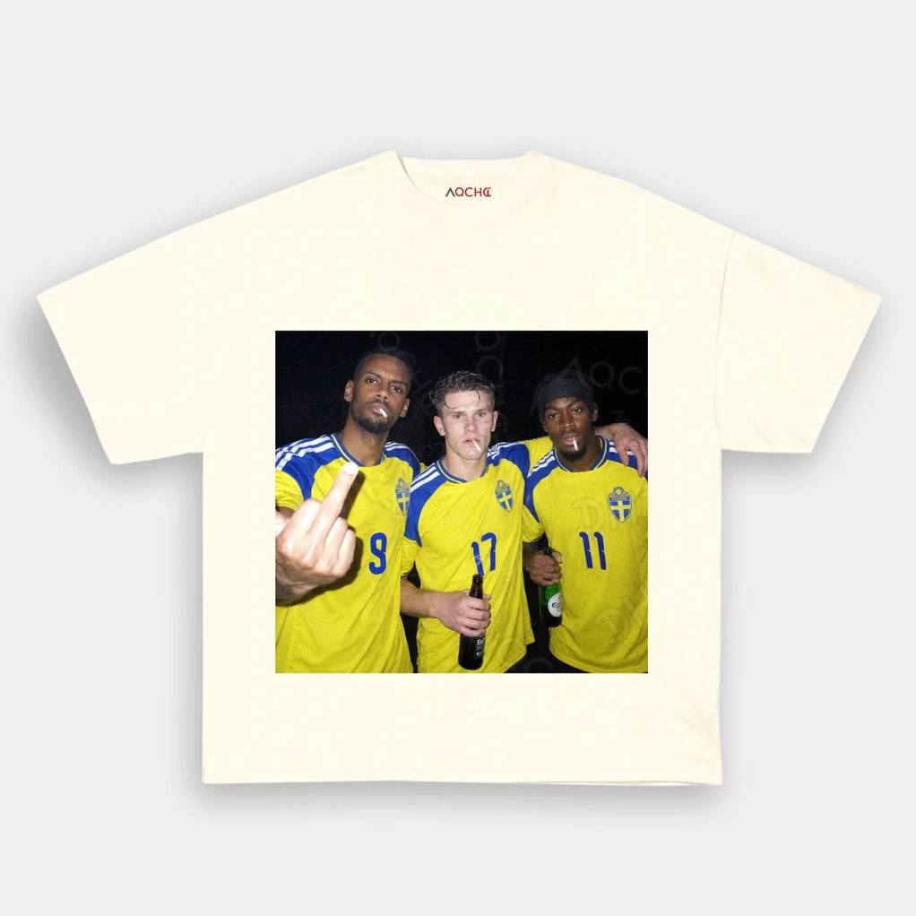 Sweden National Team Gykeres Elanga Isak Drunk Tee Sweden National Team Gykeres Elanga Isak Drunk Tee